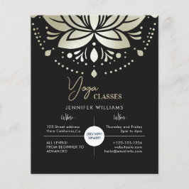 Flyer Clases de Instructor de Yoga Gold Lotus Mandala Ne