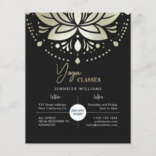 Flyer Clases de Instructor de Yoga Gold Lotus Mandala Ne