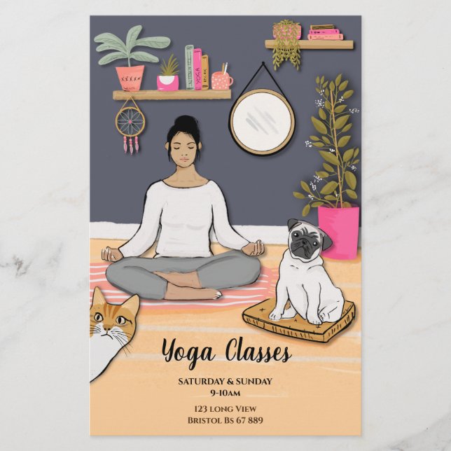 Flyer Clases de yoga (Frente)