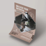 Flyer Clases de yoga Fotografía beige neutra Instructor<br><div class="desc">Promueva sus servicios de entrenador o clases de entrenamiento con este moderno diseño de Fitness Flyer. Con un diseño elegante de color beige neutro con espacio para una foto, su logotipo, línea de etiqueta o título, texto personalizado y una oferta promocional. Puedes editar todo el texto y los colores para...</div>