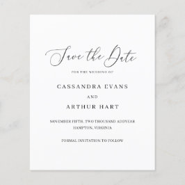 Flyer Clásica Elegante Boda Presupuestaria Guardar La Fe