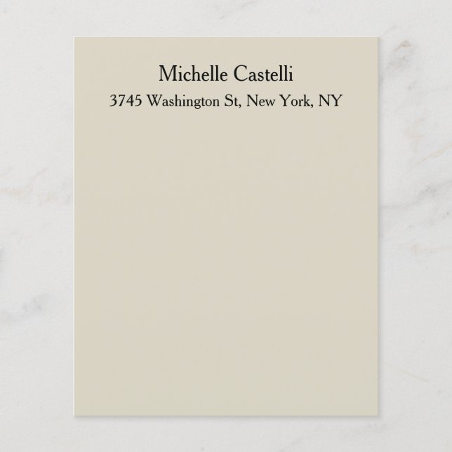 Flyer Clásico Único Profesional Simple (Frente)