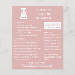 Flyer Cleaning Company Spray Bottle Dusty Pink