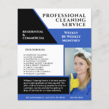 Cleaning Service Business Modern Blue 