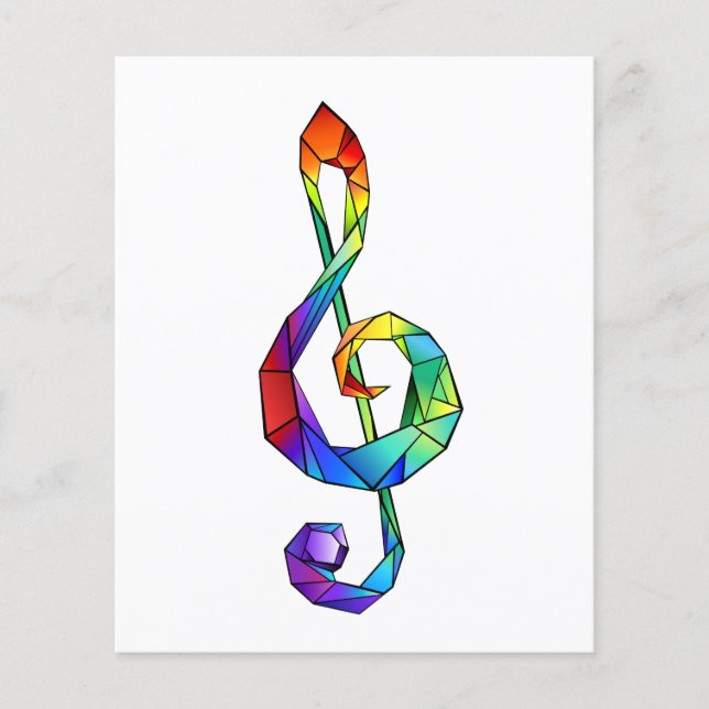 Flyer Clef de clave musical arcoiris (Frente)