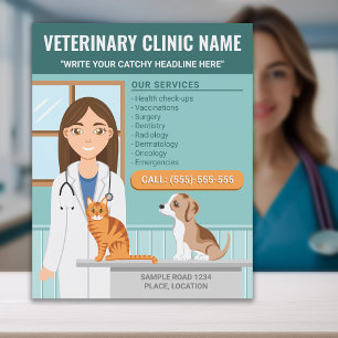 Flyer Clínica Veterinaria Servicios Veterinarios Hospita