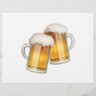 Flyer Clinking Beer Mugs - Emoji