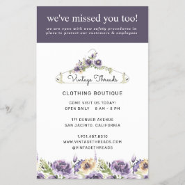 Flyer Clothing Boutique Grand Reopen Covid Safety