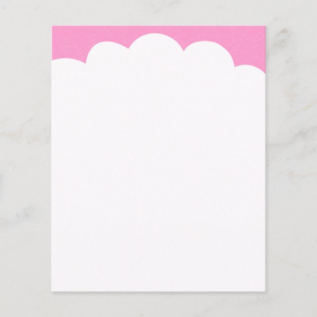 Flyer Cloud Tops - Rosa (Frente)