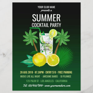 Flyer Club de Cócteles de Verano/Fiesta Corporativa agre