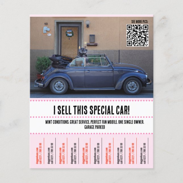 Flyer Coche para vender  (Frente)