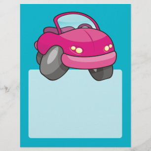 Flyer Coche Personalizado rosa