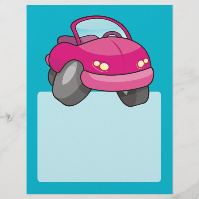 Flyer Coche Personalizado rosa (Atrás)