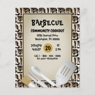 Flyer Cocina de parrillada barbacoa