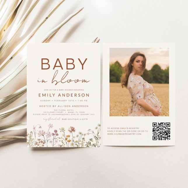 Flyer Código QR bebé de flores silvestres en Bloom Baby  (Subido por el creador)