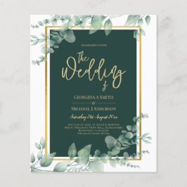 Flyer CÓDIGO QR BODA de oro de LeahG Eucalyptus Greenery