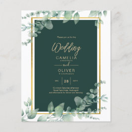 Flyer CÓDIGO QR BODA de oro de LeahG Eucalyptus Greenery