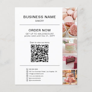 Flyer Código QR de descuento de pedido de panadería Foto