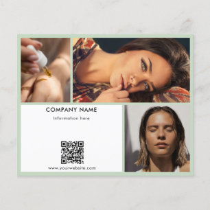 Flyer Código QR de foto de salón de belleza promocional