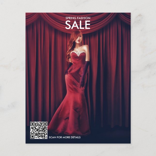 Flyer Código QR de foto promocional de Tienda Profesiona (Frente)