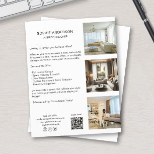 Flyer Código QR de Fotos Personalizadas Redes Sociales P