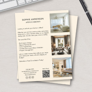 Flyer Código QR de Fotos Personalizadas Redes Sociales P