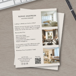 Flyer Código QR de Fotos Personalizadas Redes Sociales P