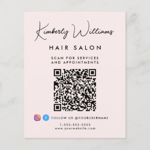 Flyer Código QR de guión de firma comercial promocional 