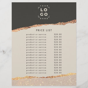 Flyer Código QR de precio elegante moderno rosa dorado n