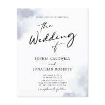 Código QR de presupuesto Acuarela azul polvoriento