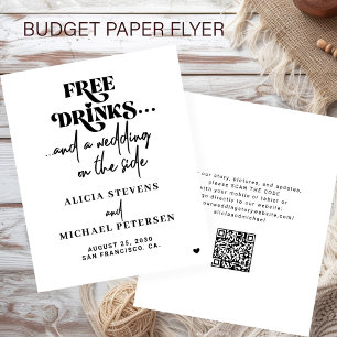 Flyer Código QR de presupuesto para boda informal para g