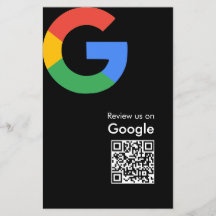 Código QR de reseña de Google moderno y trendy