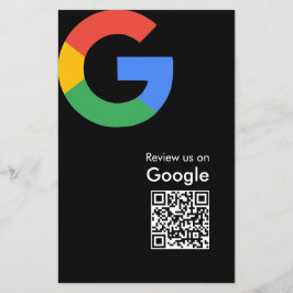 Flyer Código QR de reseña de Google moderno y trendy