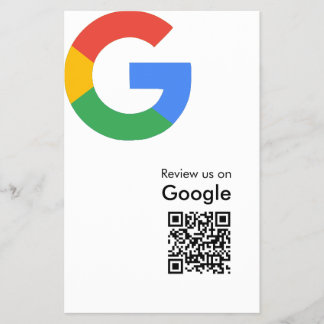 Flyer Código QR de reseñas de Google moderno y trendy