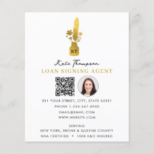 Flyer Código QR del Agente de Firma Notarial Pluma Botán