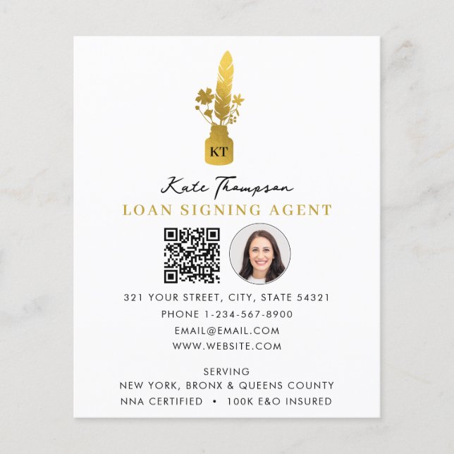 Flyer Código QR del Agente de Firma Notarial Pluma Botán (Frente)