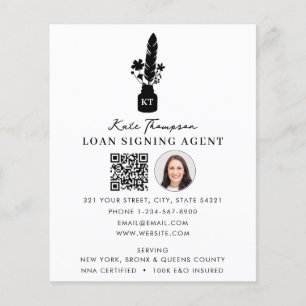 Flyer Código QR del Agente de Firma Notarial Pluma Botán