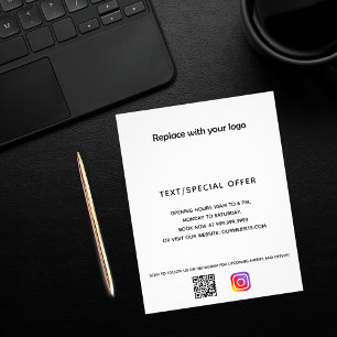 Flyer Código QR del logotipo de la empresa promoción de 