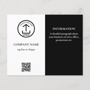 Flyer Código QR del logotipo empresarial promocional en