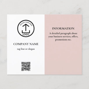 Flyer Código QR del logotipo empresarial promocional ros