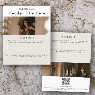 Flyer Código QR del proveedor de fotos profesionales sim
