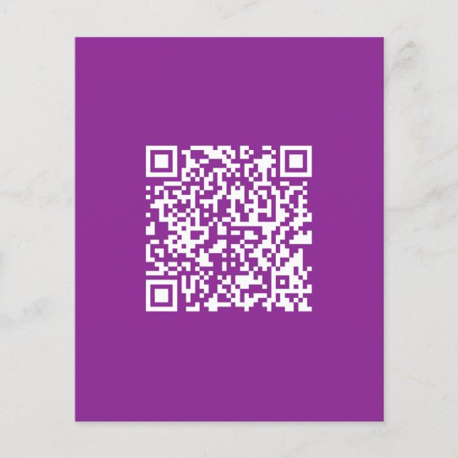 Flyer Código QR instantáneo con la URL de su sitio web | (Frente)
