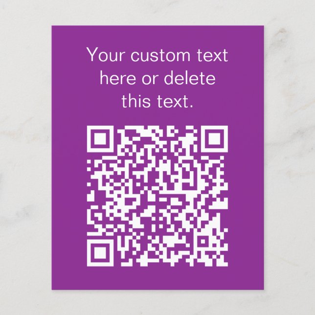 Flyer Código QR instantáneo con la URL de su sitio web | (Frente)