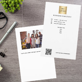 Flyer Código Qr para foto de logotipo comercial