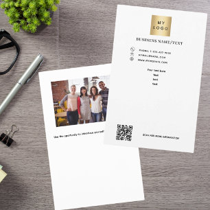 Flyer Código Qr para foto de logotipo comercial
