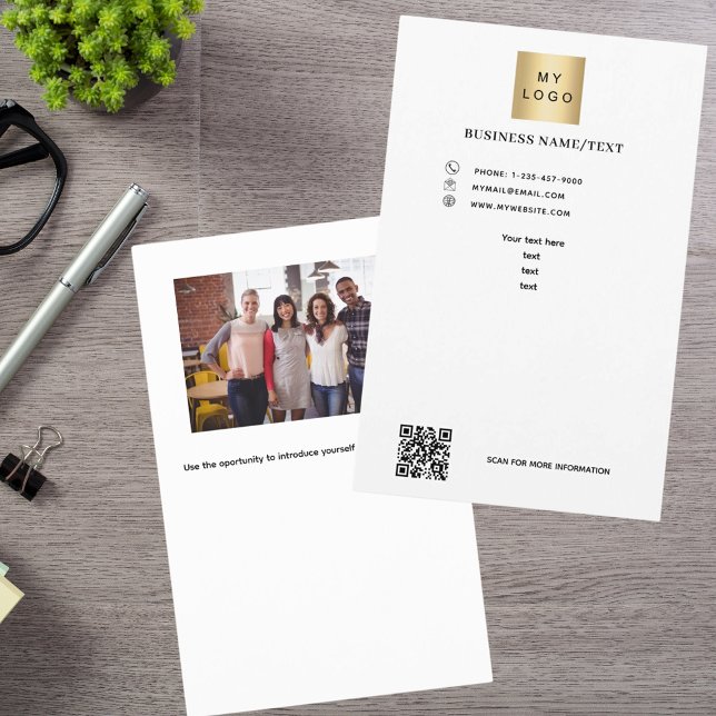 Flyer Código Qr para foto de logotipo comercial (Subido por el creador)