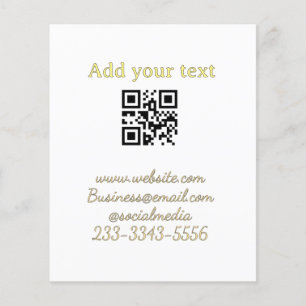Flyer código QR personalizado simple agregue su nombre t