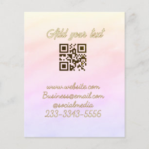 Flyer código QR personalizado simple agregue su nombre t