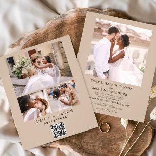 Flyer Código QR presupuesto Boda de Terracota Minimalist