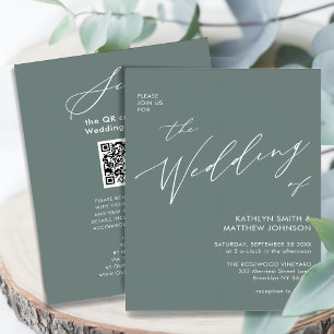 Flyer Código QR verde de sabio del presupuesto en un sol